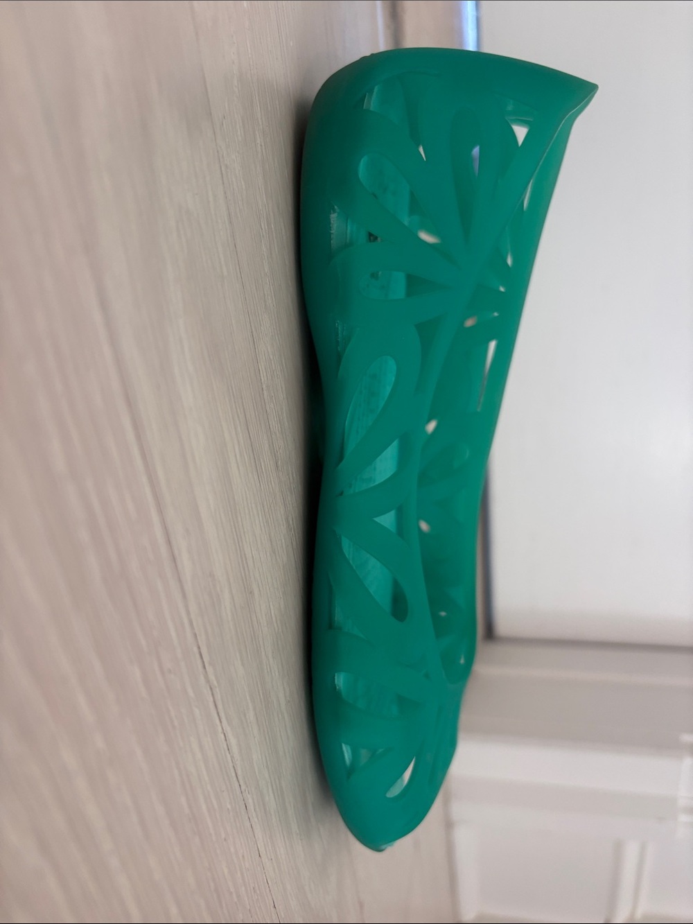 Women’s Teal Cutout Jelly Flats - Crocs - Picture 2 of 4